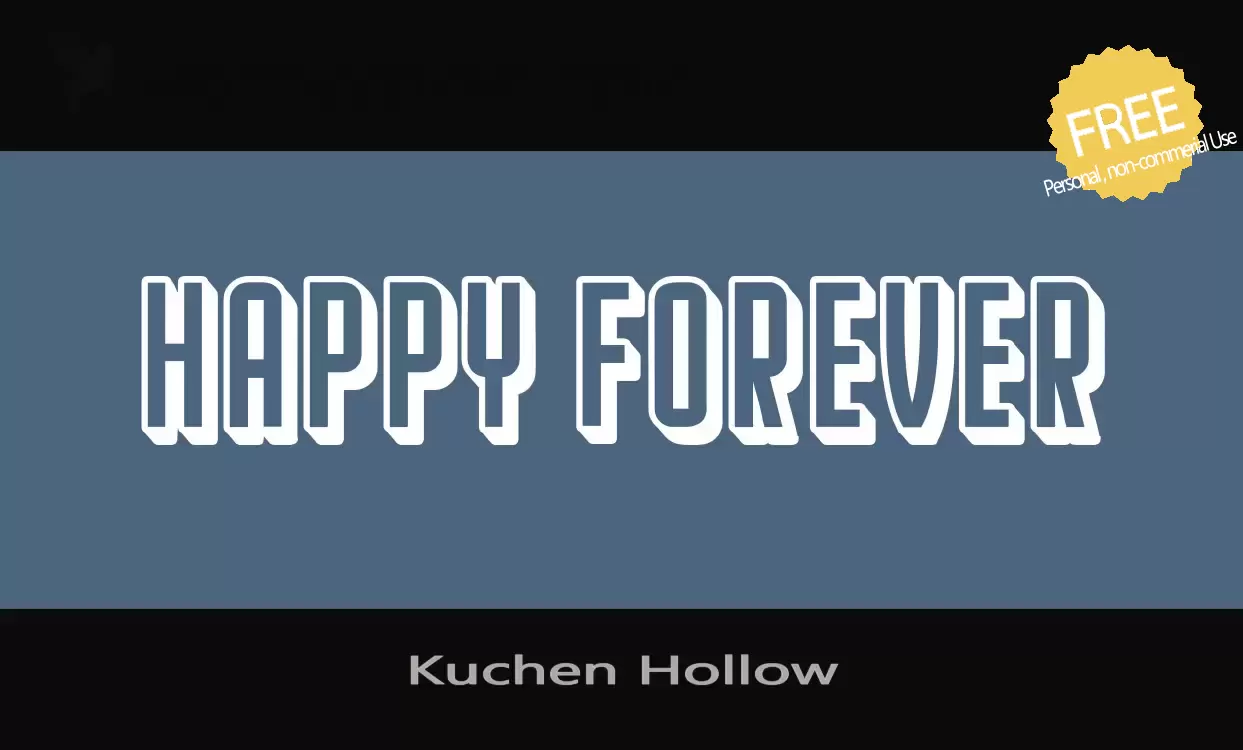 「Kuchen-Hollow」字体效果图