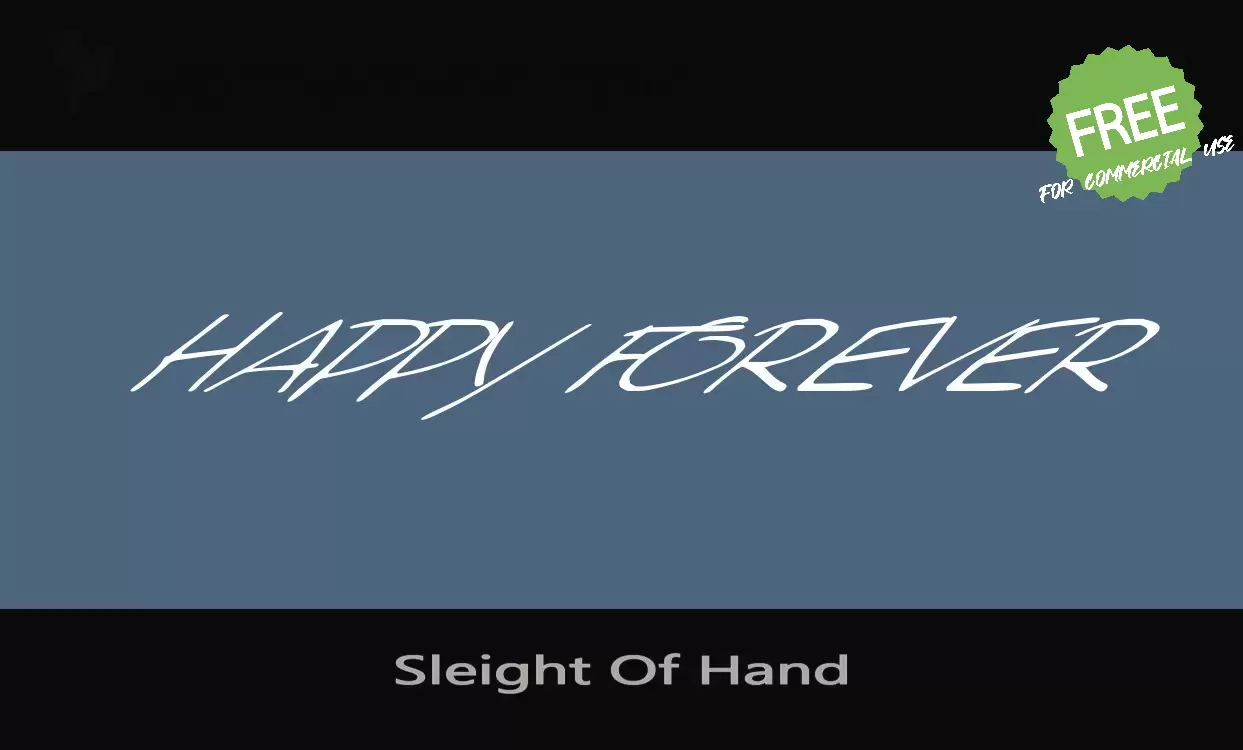 「Sleight-Of-Hand」字体效果图