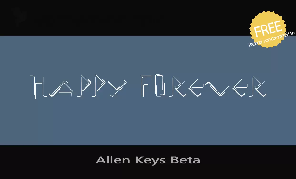 「Allen-Keys-Beta」字体效果图