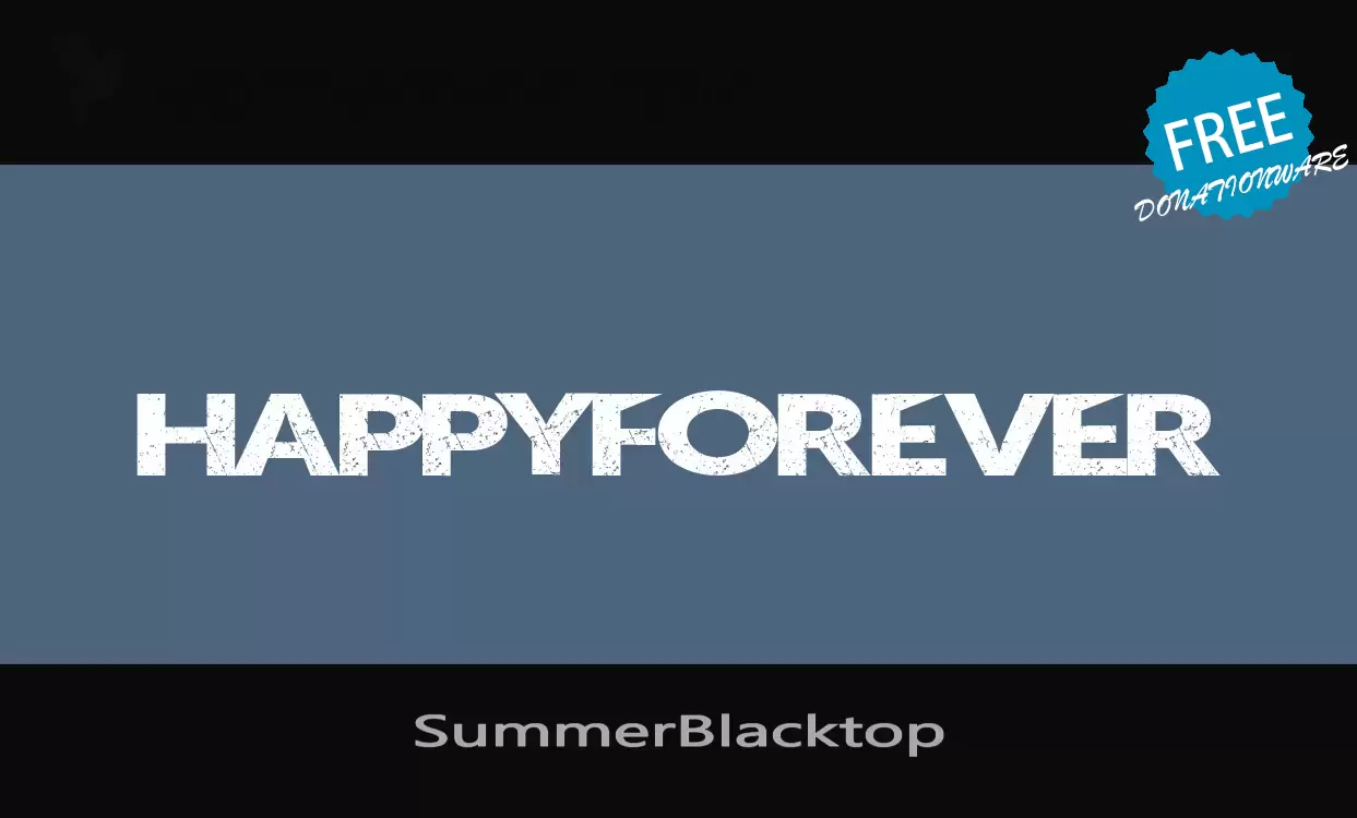 「SummerBlacktop」字体效果图