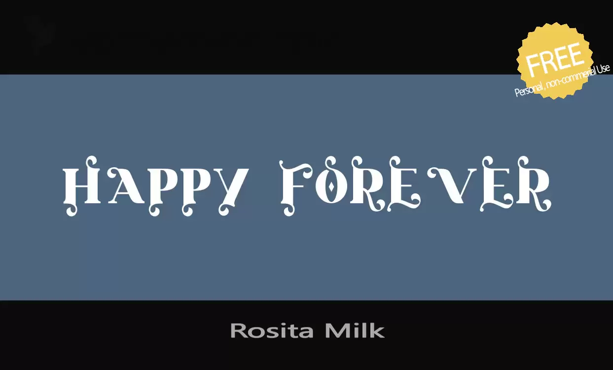 「Rosita-Milk」字体效果图