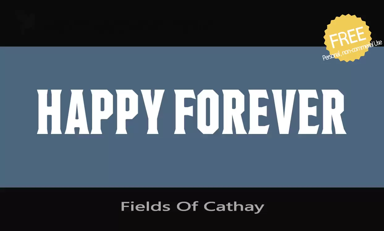 「Fields-Of-Cathay」字体效果图