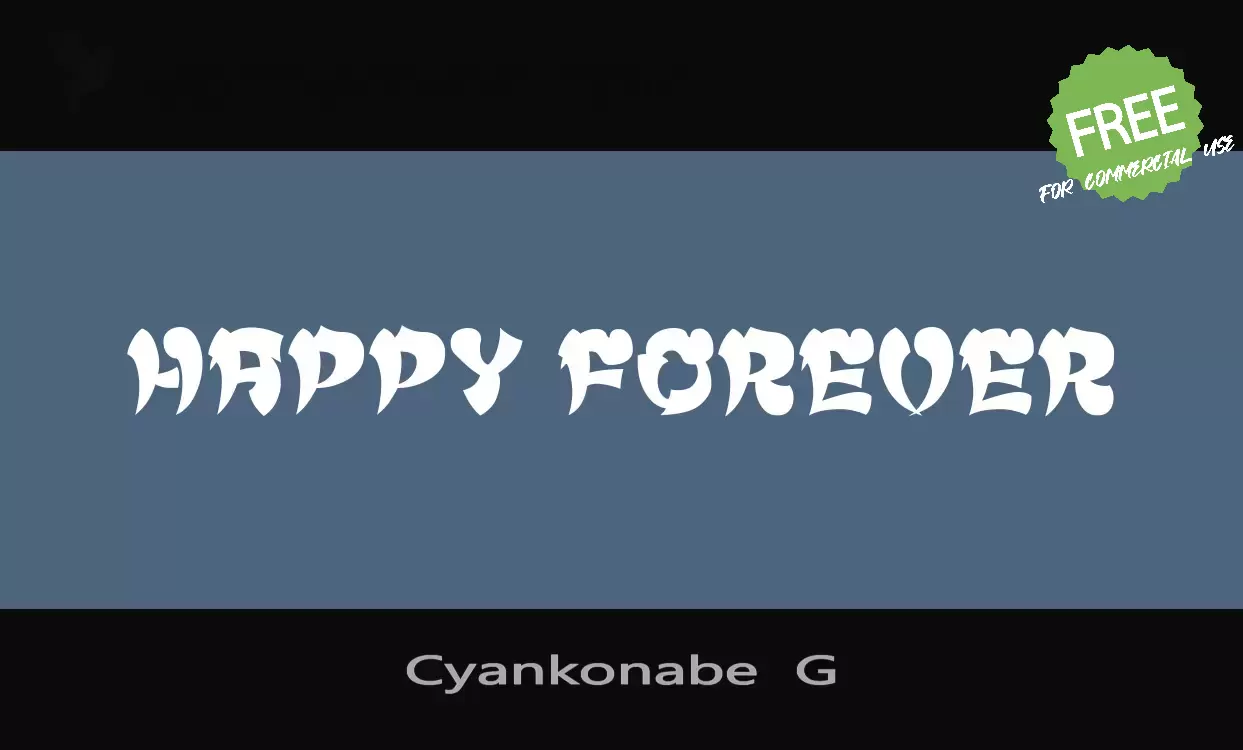 Font Sample of Cyankonabe--G