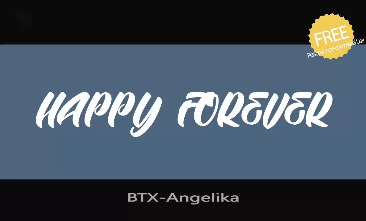 「BTX-Angelika」字体效果图