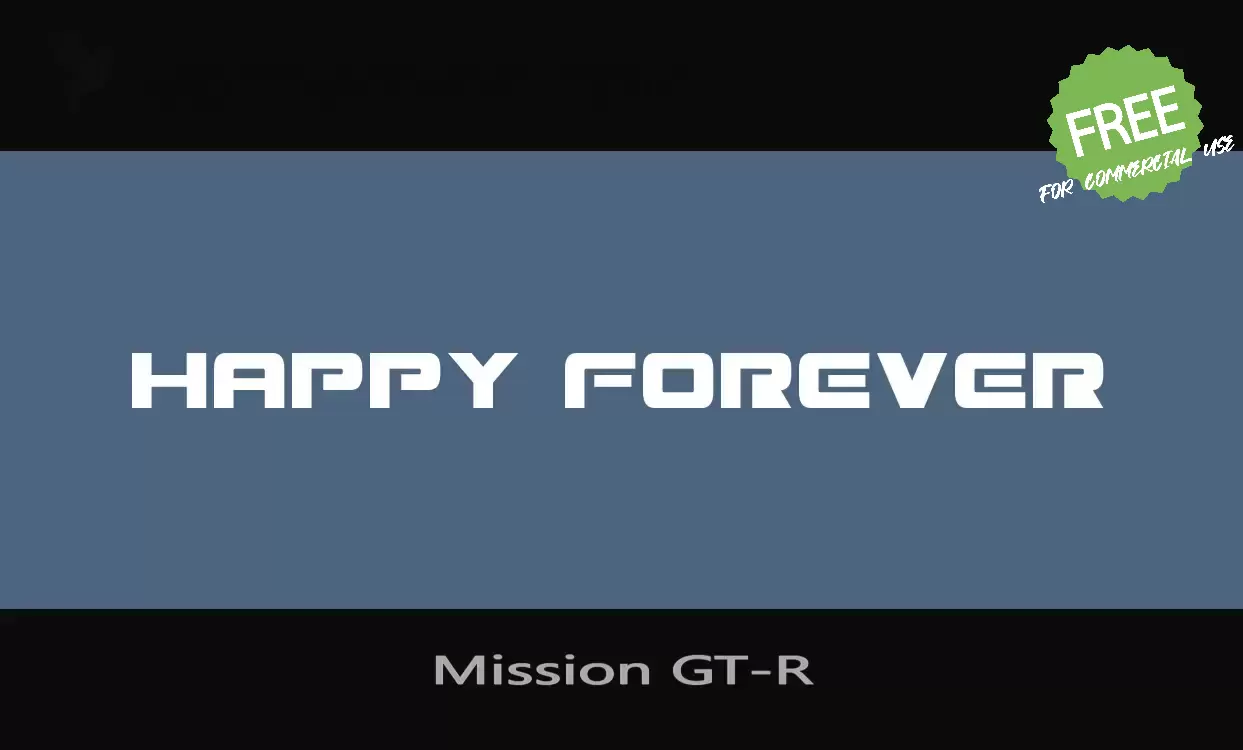 Font Sample of Mission-GT-R