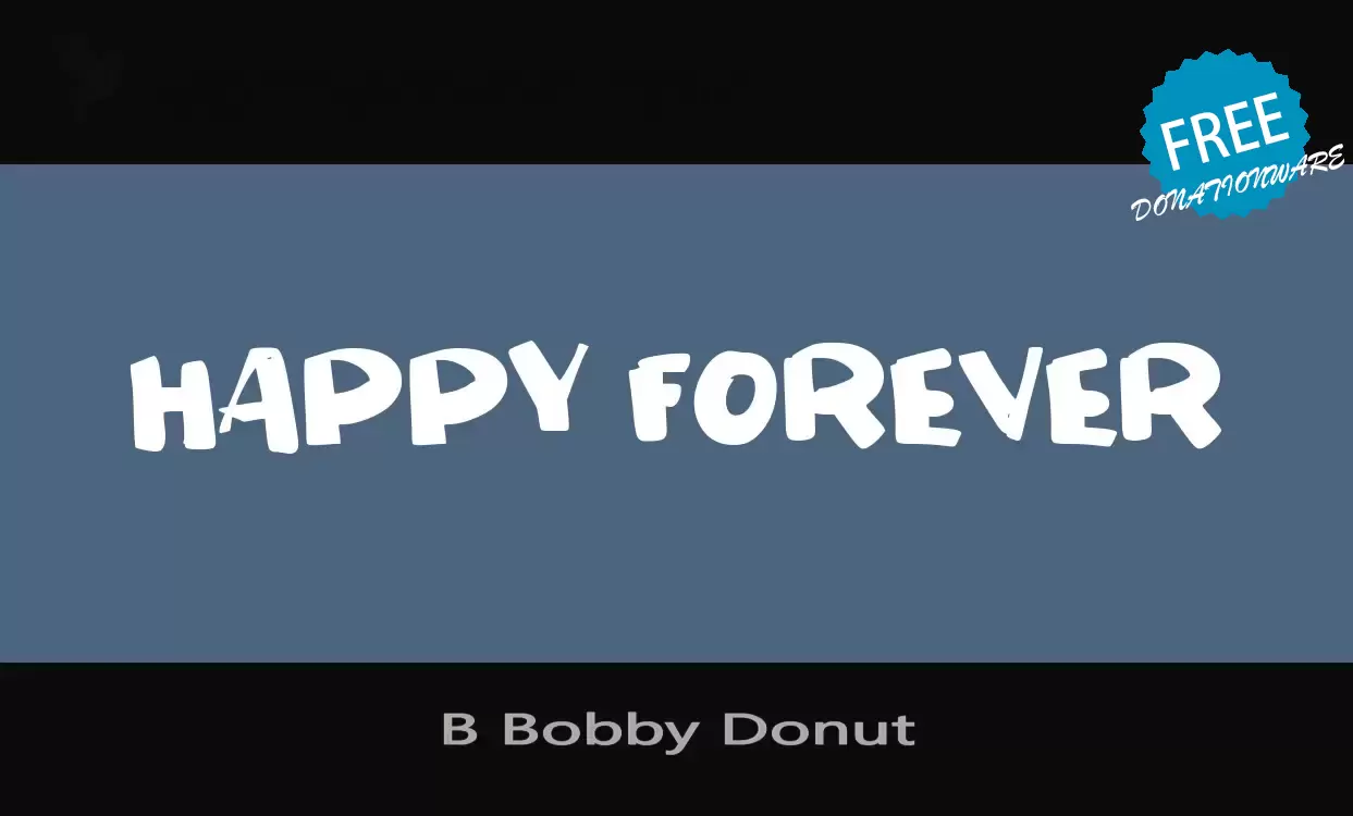 「B-Bobby-Donut」字体效果图