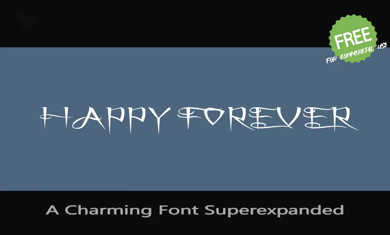 Sample of A-Charming-Font-Superexpanded