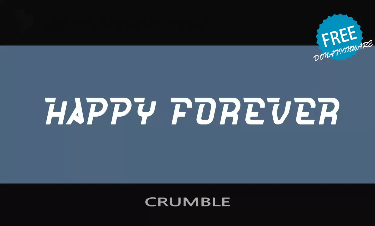 「CRUMBLE」字体效果图