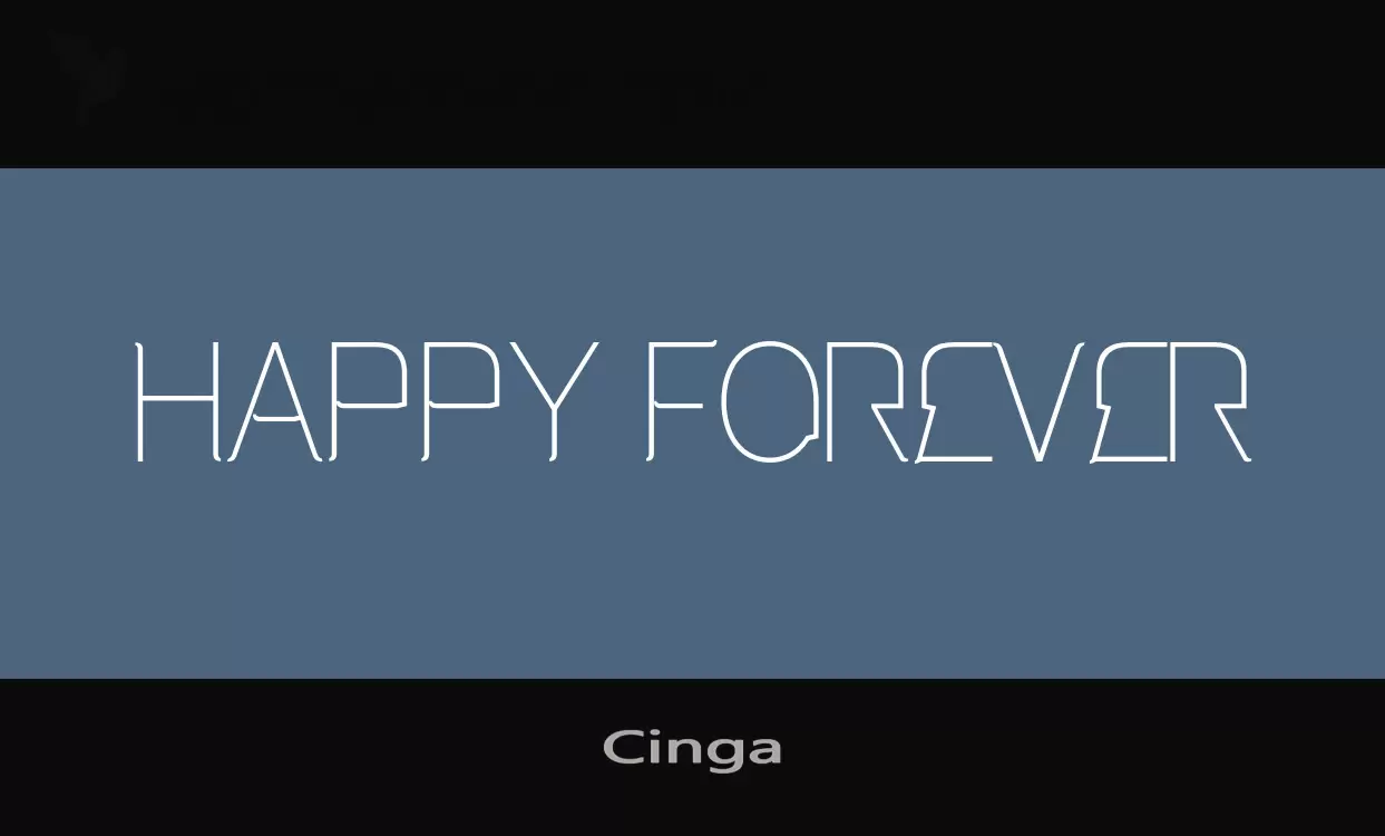 Font Sample of Cinga