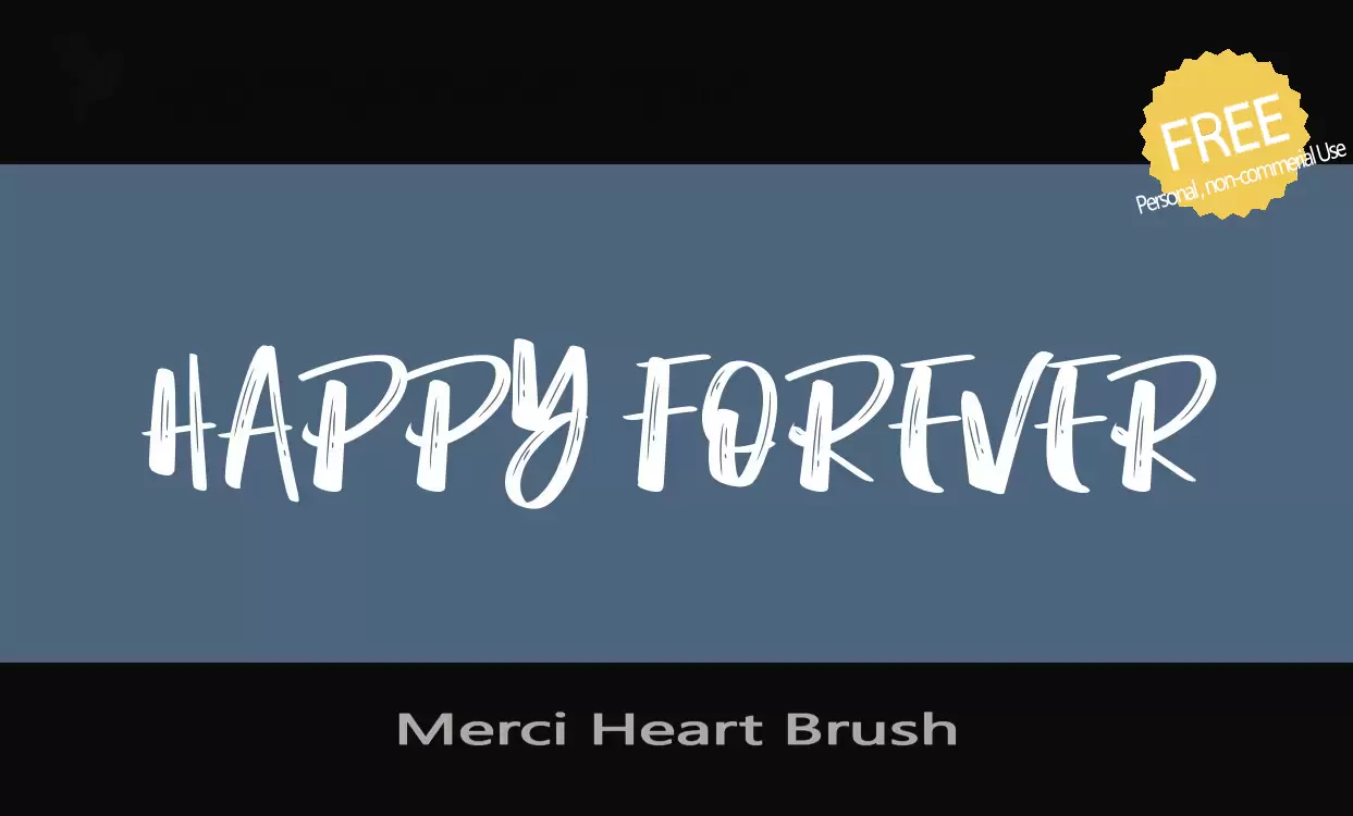 「Merci-Heart-Brush」字体效果图