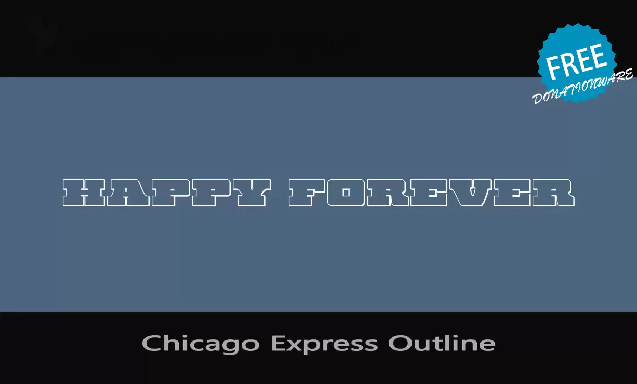 Font Sample of Chicago-Express-Outline