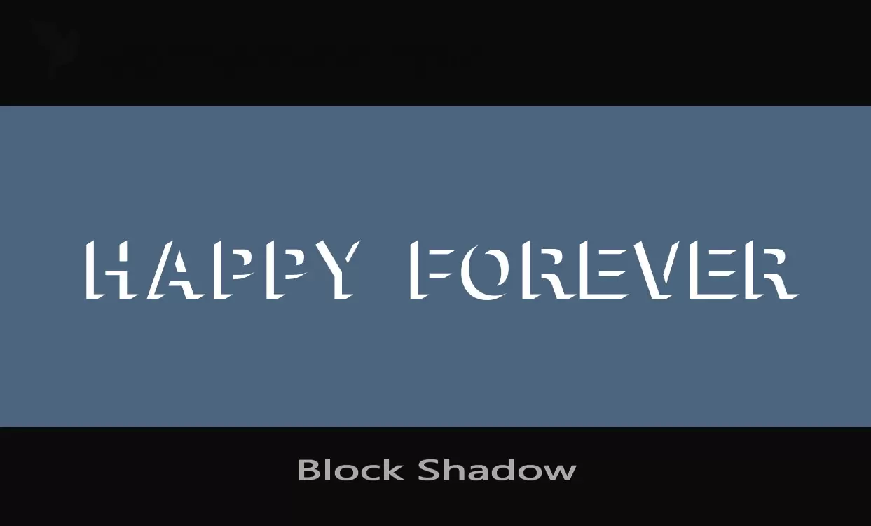 「Block-Shadow」字体效果图