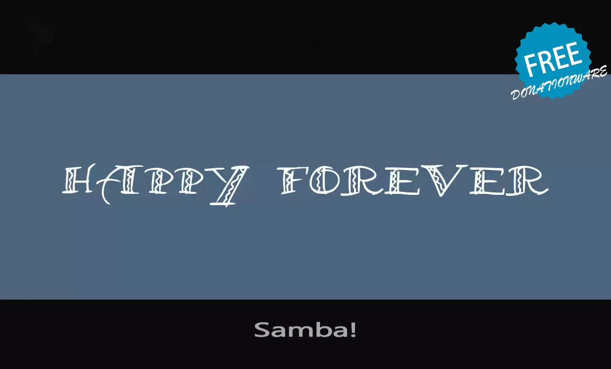 Font Sample of Samba!