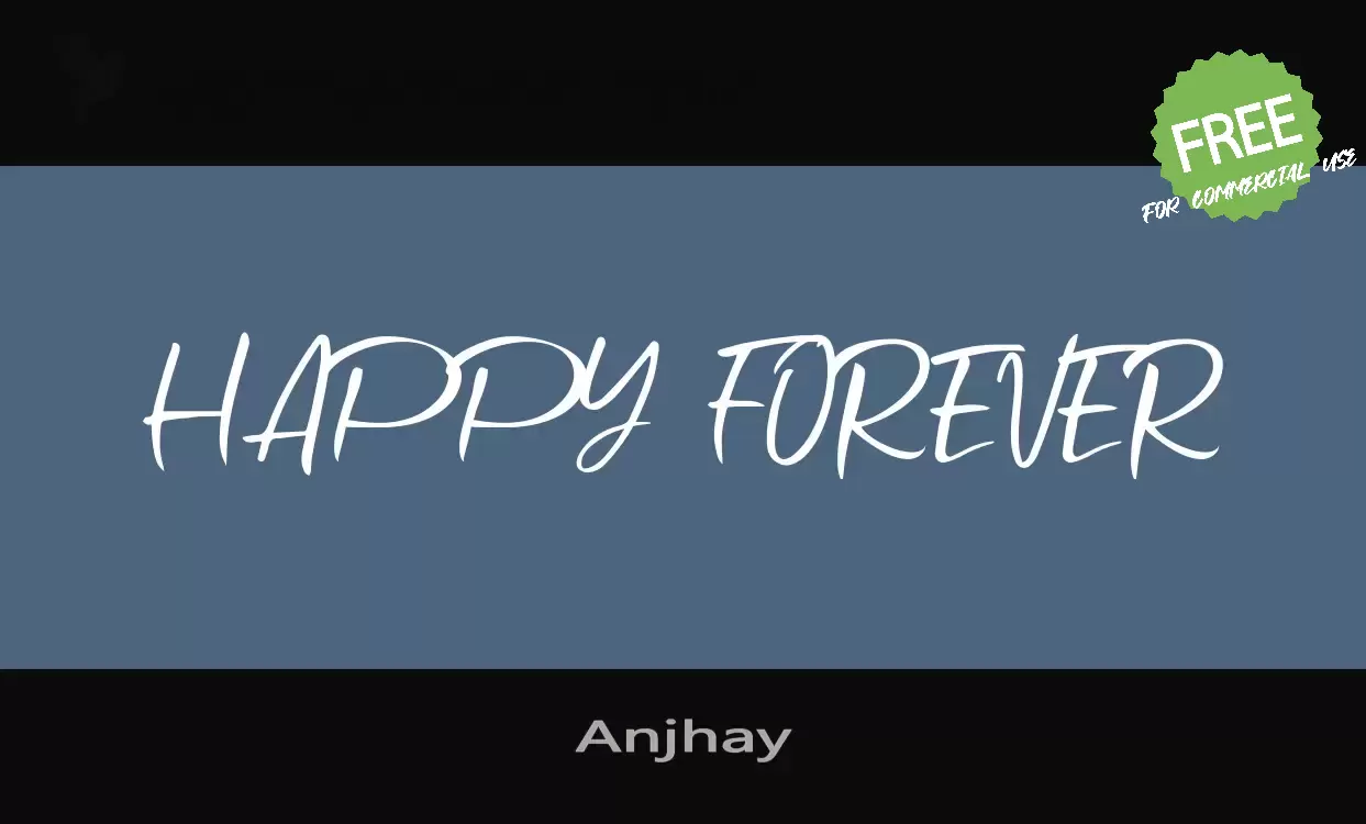 「Anjhay」字体效果图