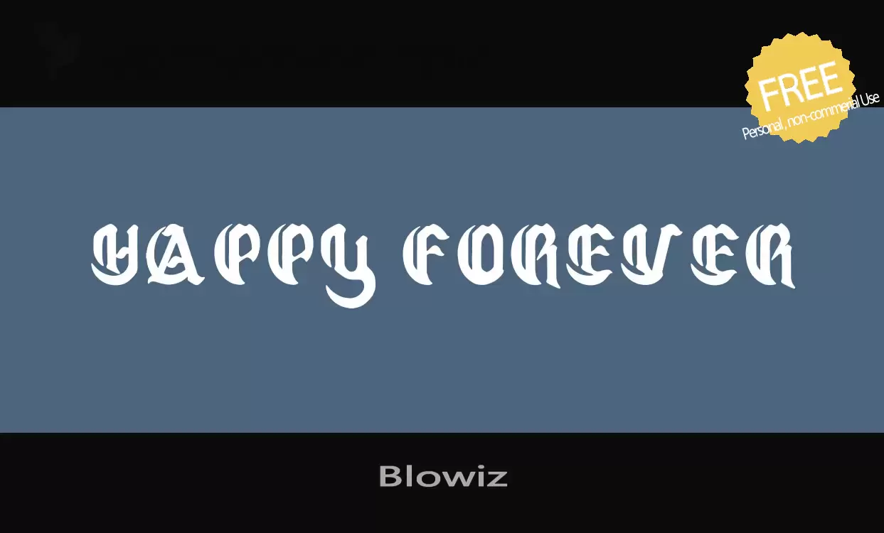 Font Sample of Blowiz