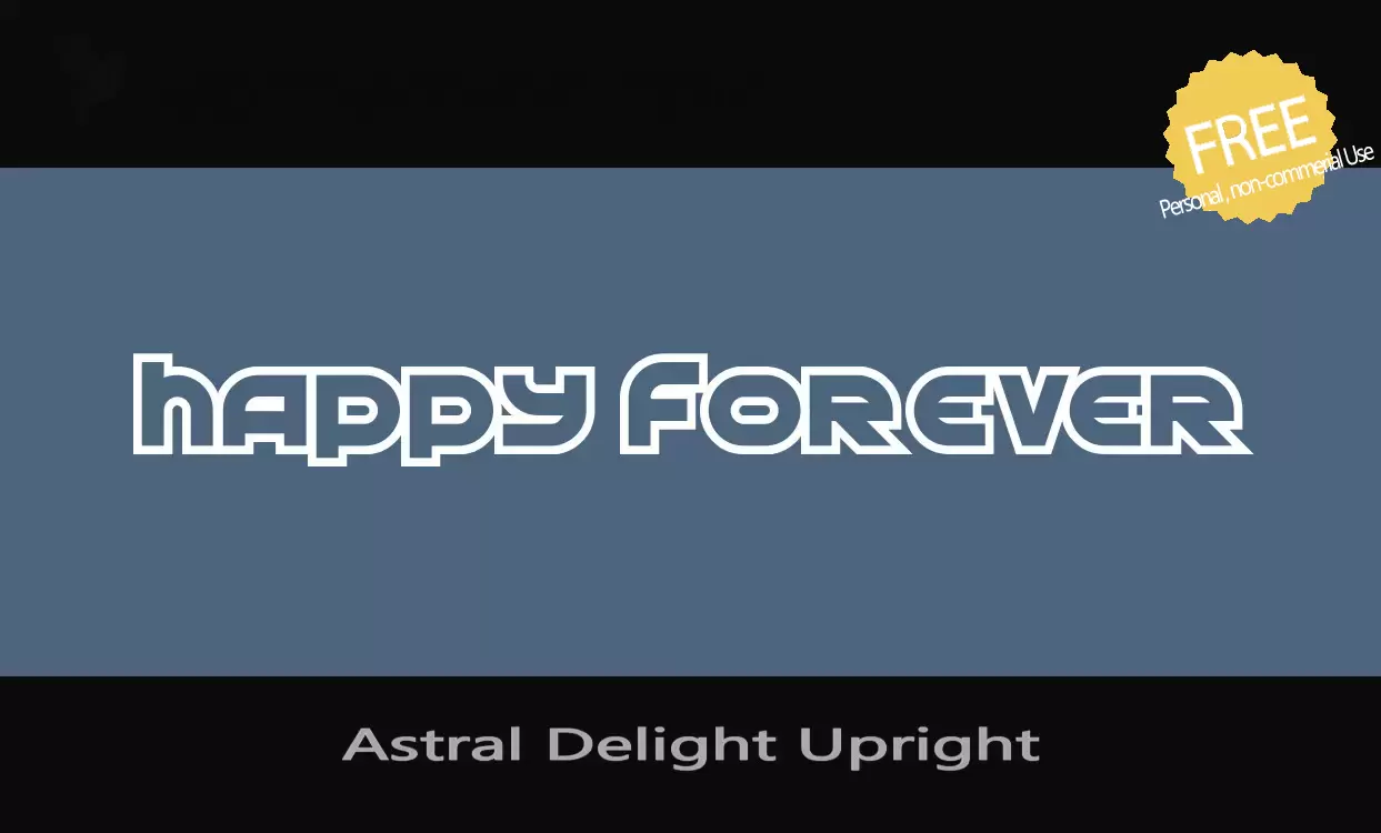 Font Sample of Astral-Delight-Upright