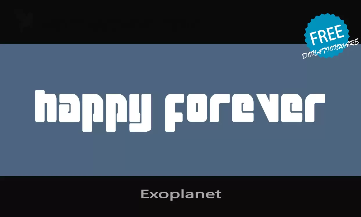 Font Sample of Exoplanet