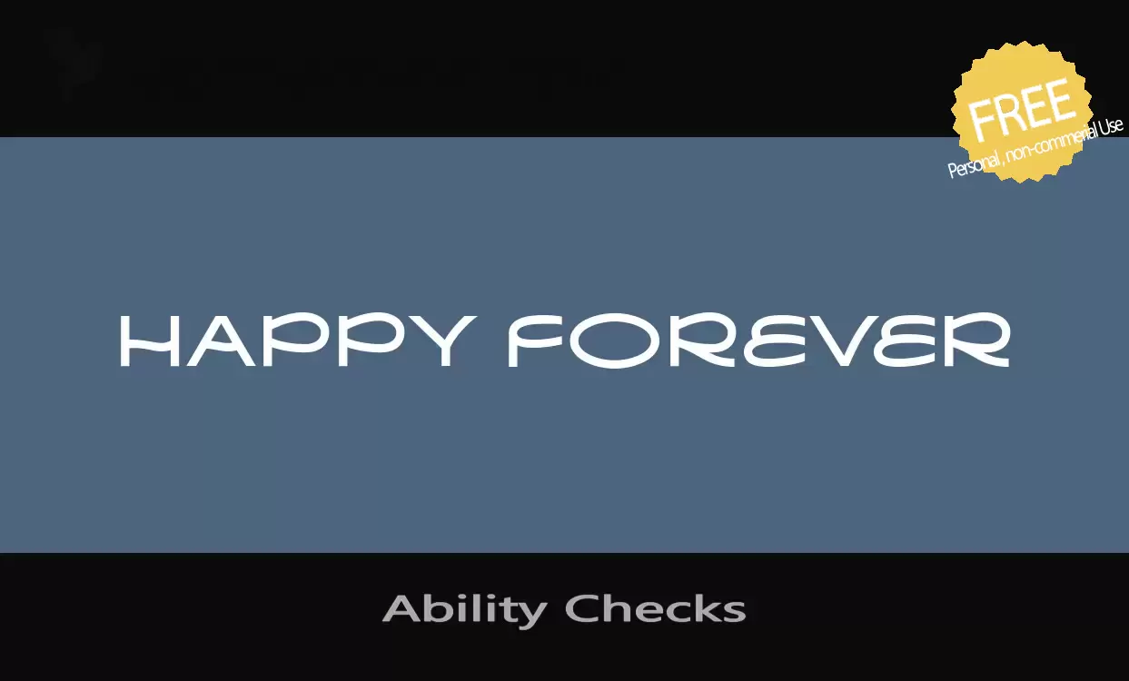 「Ability-Checks」字体效果图