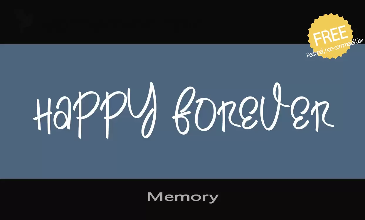 Font Sample of Memory