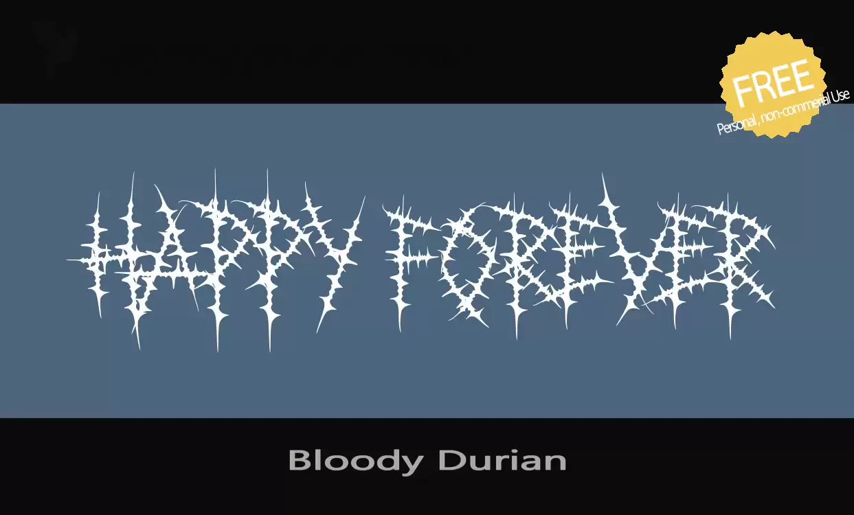 Font Sample of Bloody-Durian