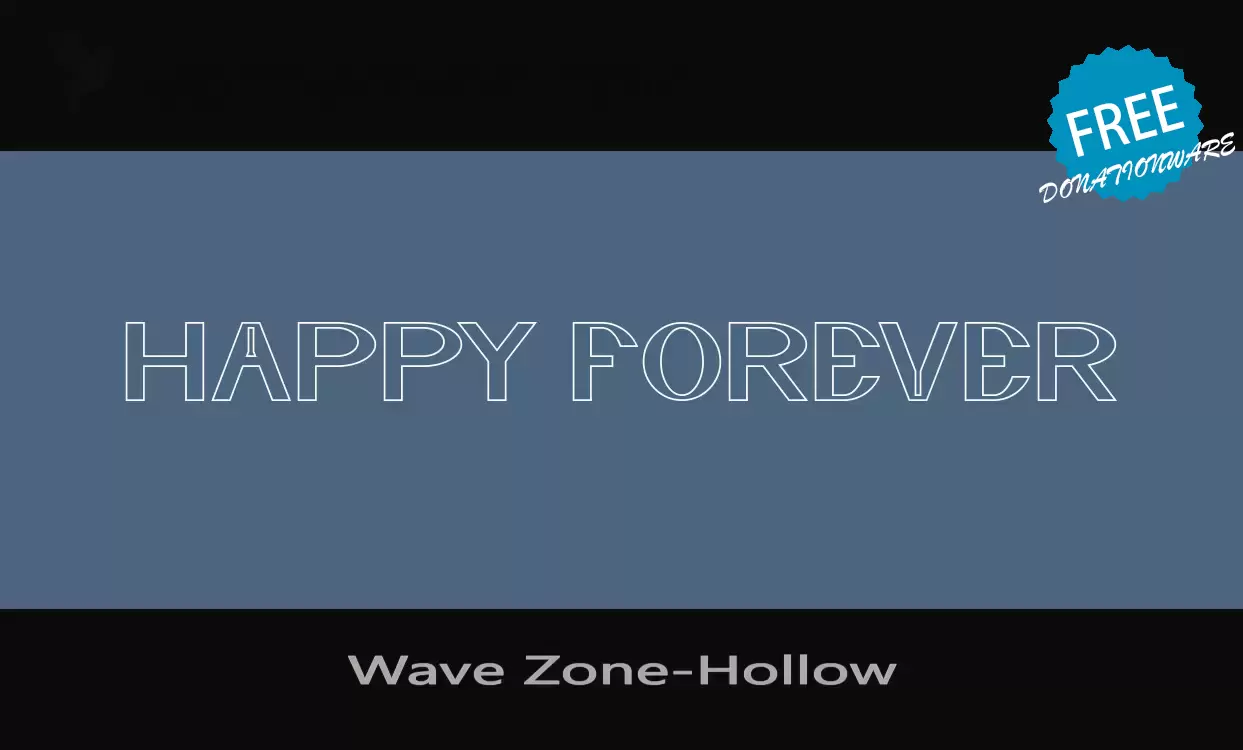 「Wave-Zone-Hollow」字体效果图