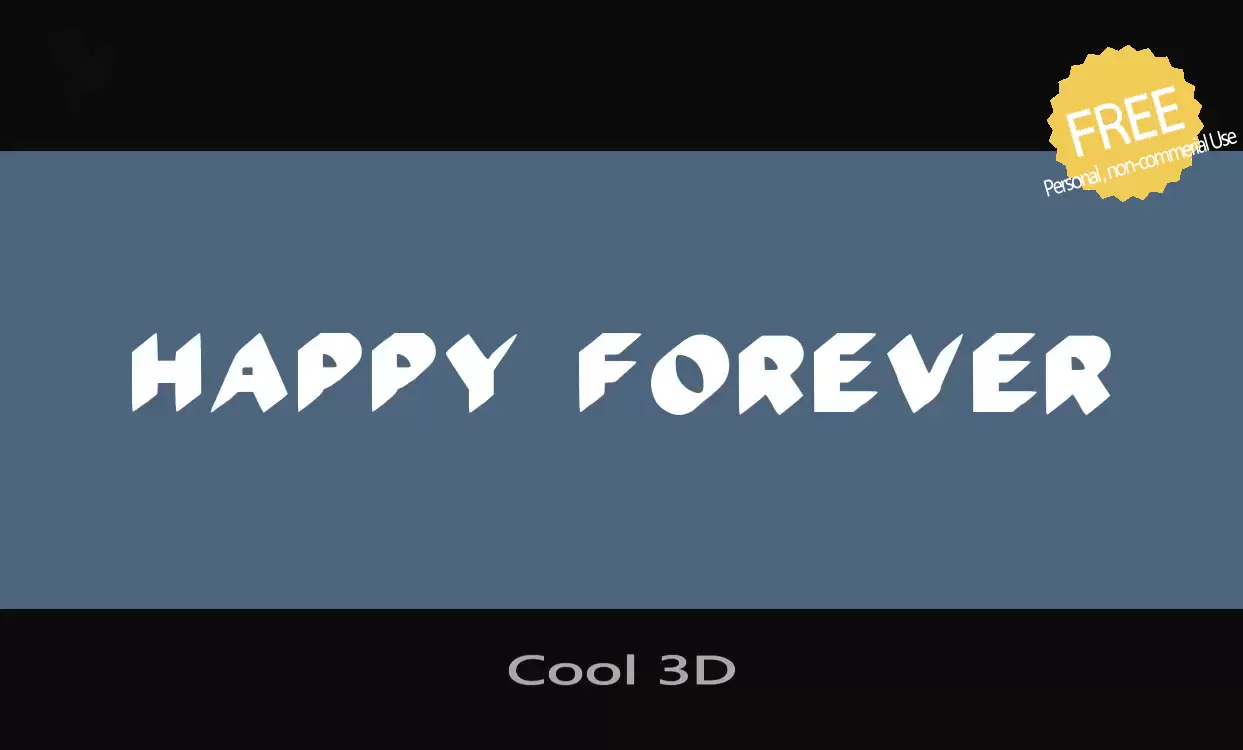 Font Sample of Cool-3D