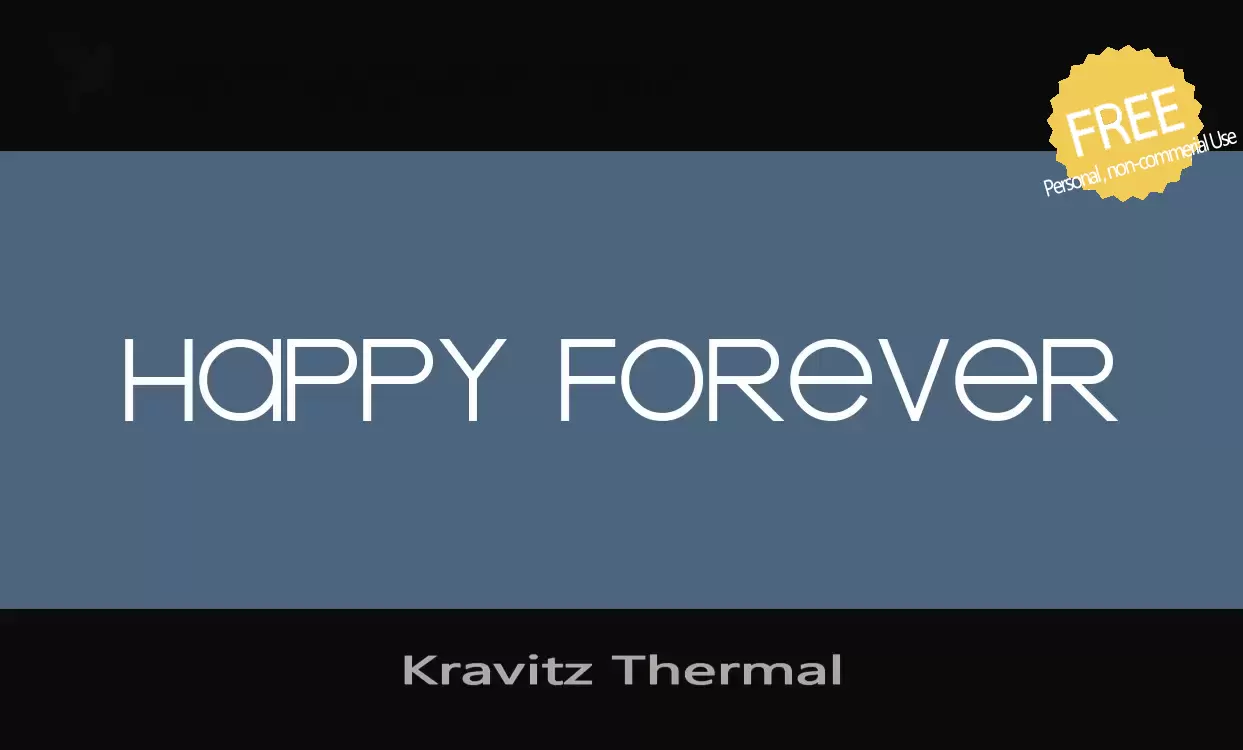 「Kravitz-Thermal」字体效果图