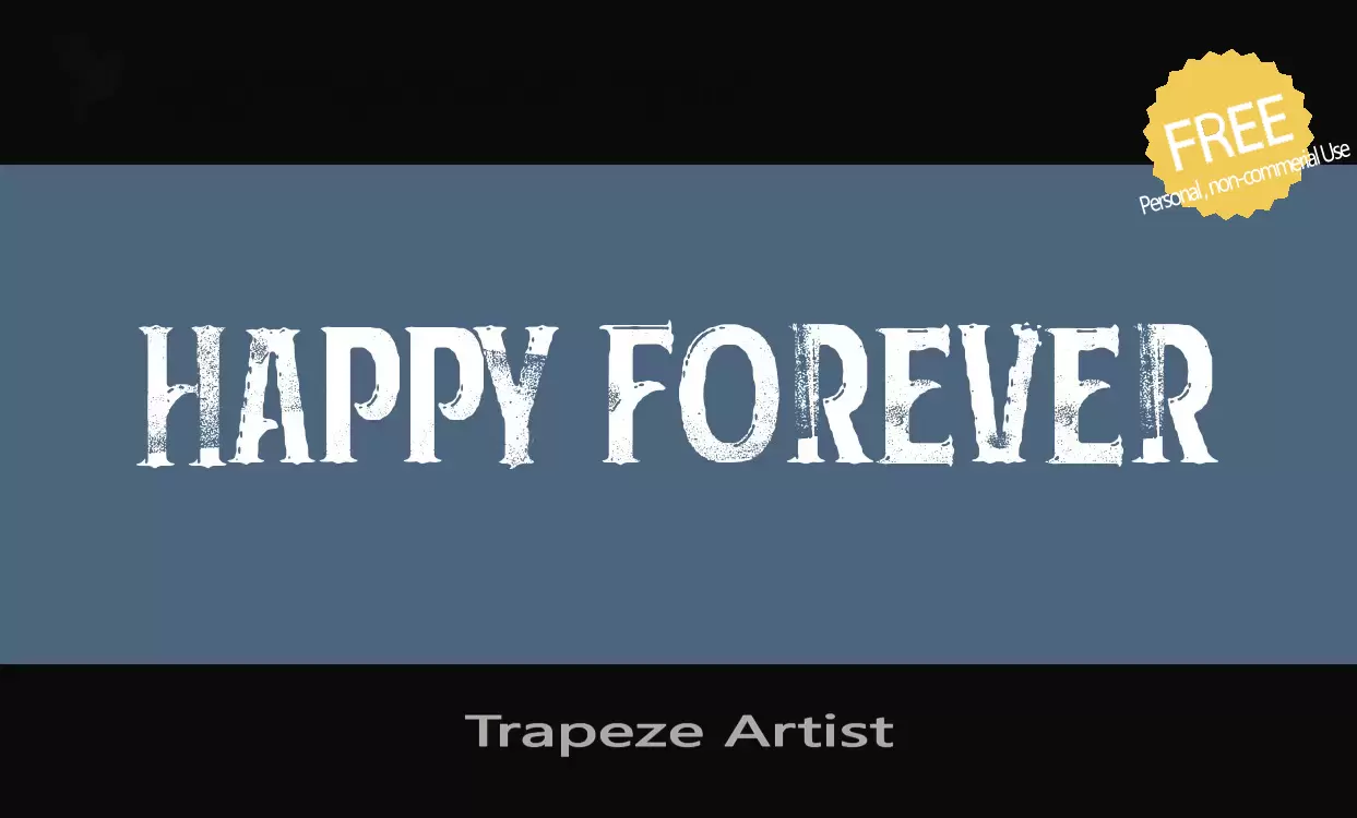 Font Sample of Trapeze-Artist