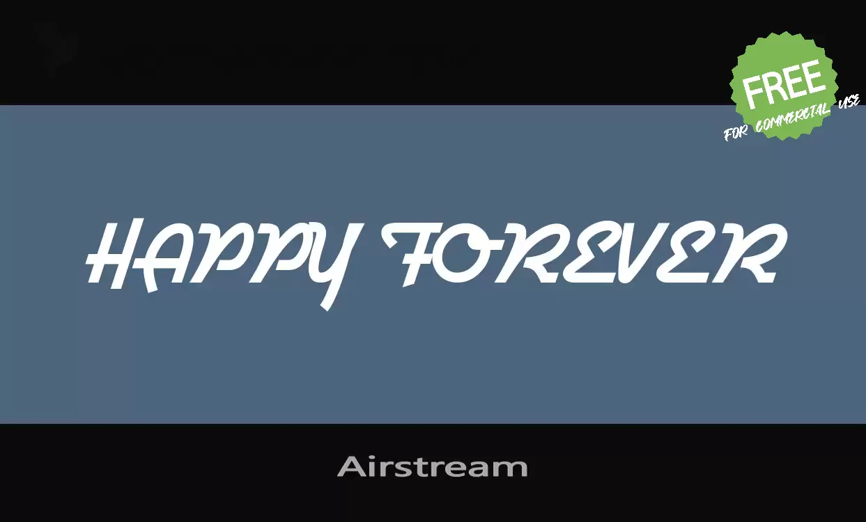 Font Sample of Airstream