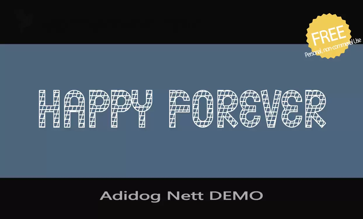 Font Sample of Adidog-Nett-DEMO