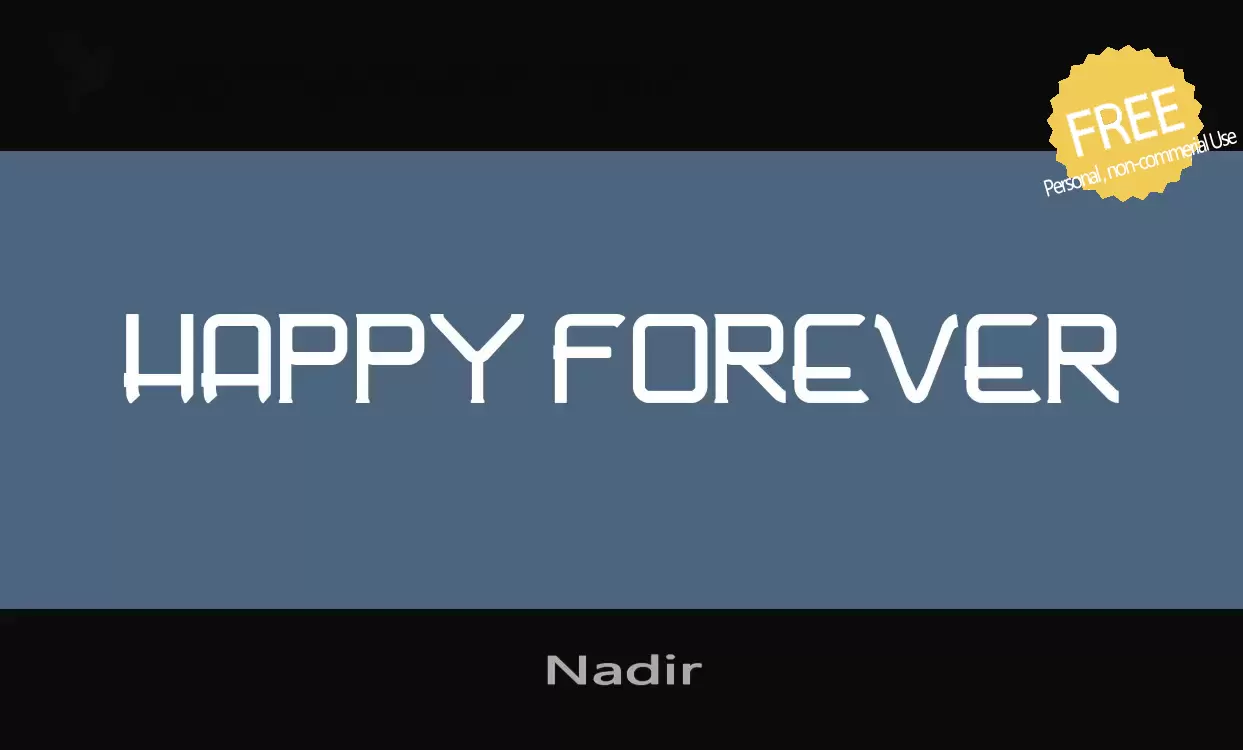 Font Sample of Nadir