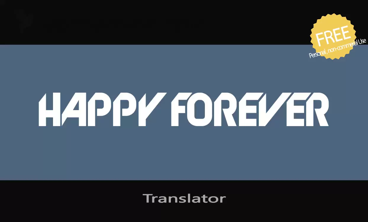 「Translator」字体效果图