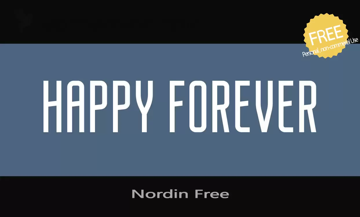 「Nordin-Free」字体效果图