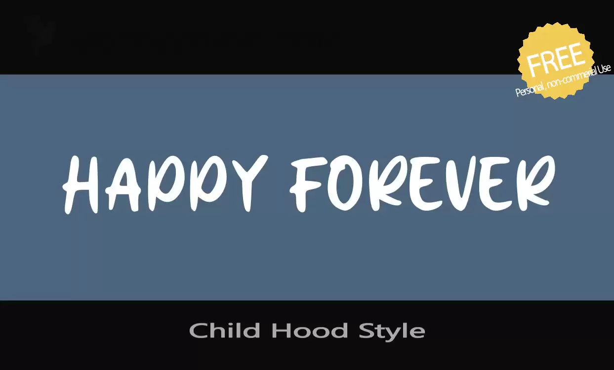 Font Sample of Child-Hood-Style