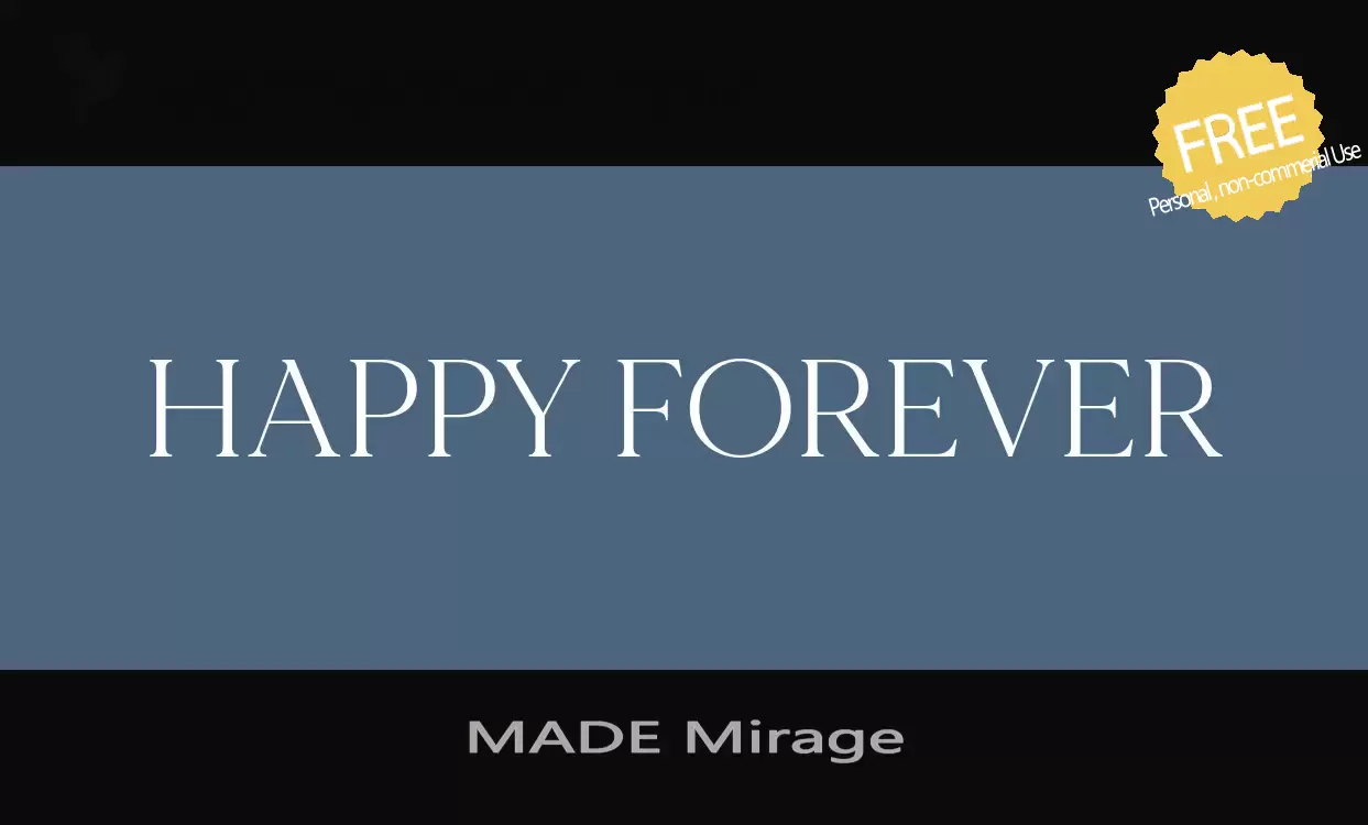 Font Sample of MADE-Mirage