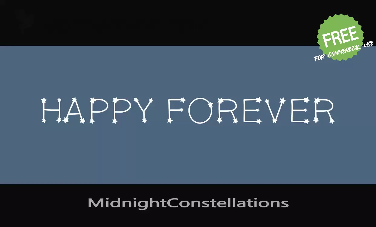 「MidnightConstellations」字体效果图