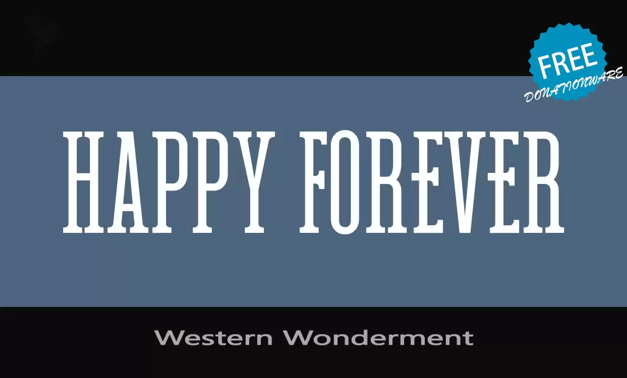 「Western-Wonderment」字体效果图