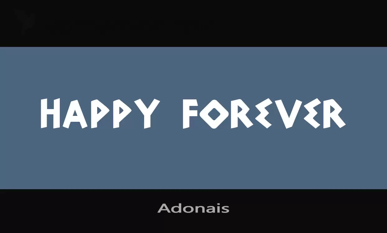 Font Sample of Adonais