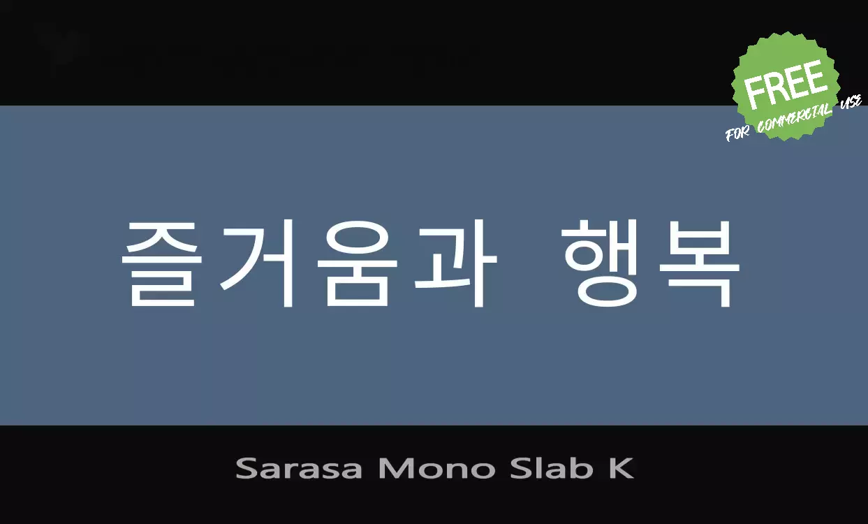 Sample of Sarasa-Mono-Slab-K