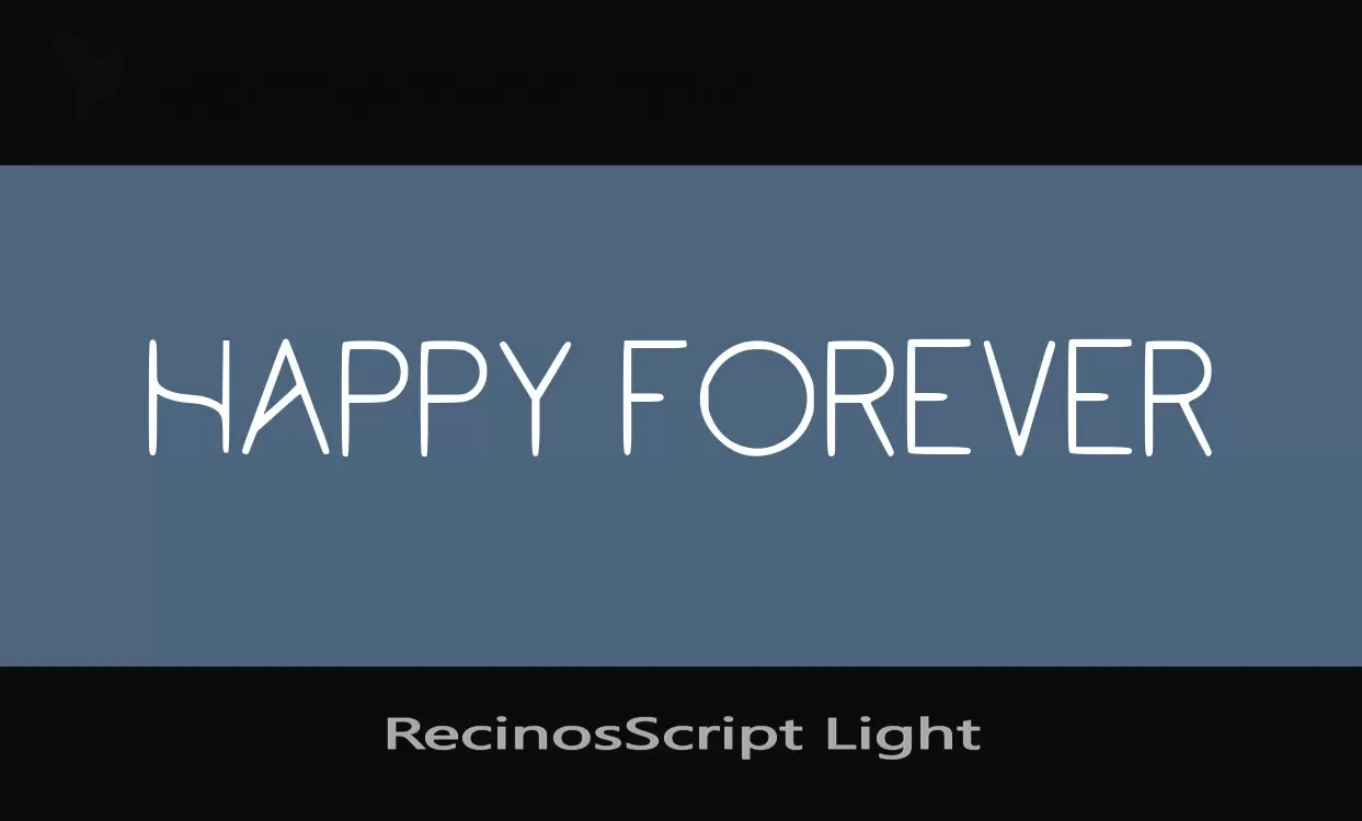 Sample of RecinosScript-Light