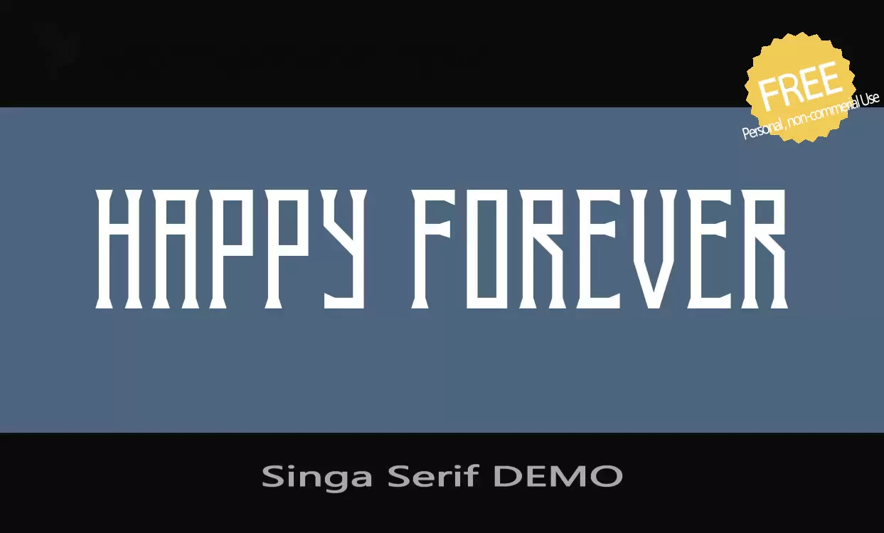 Sample of Singa-Serif-DEMO