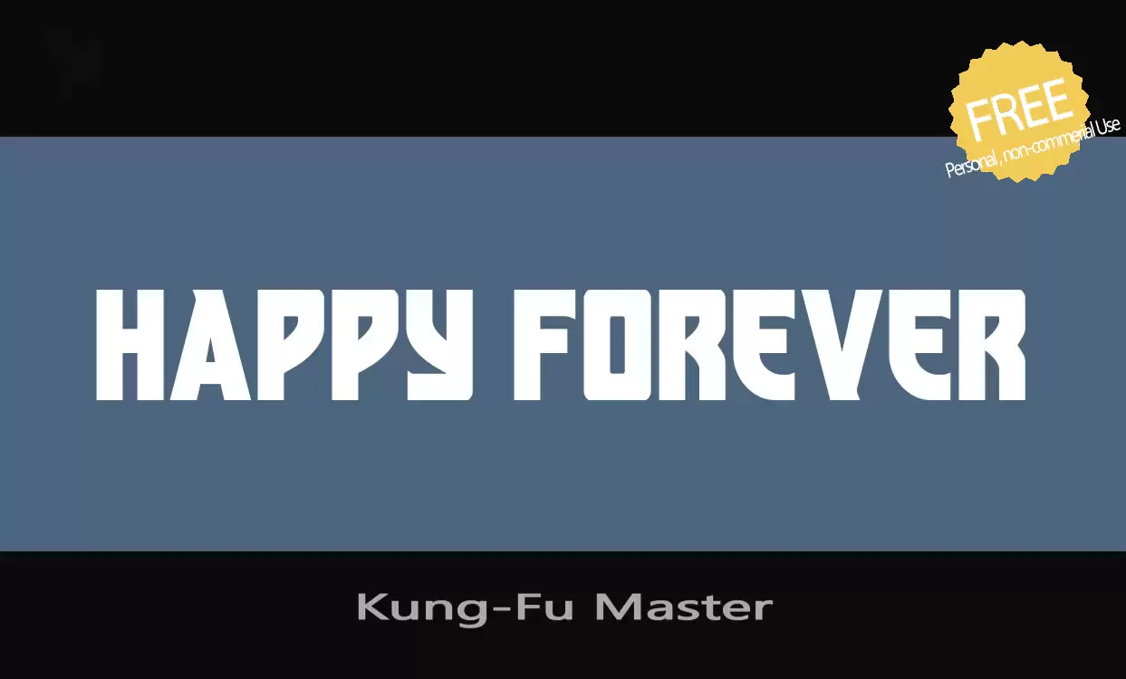 Font Sample of Kung-Fu-Master