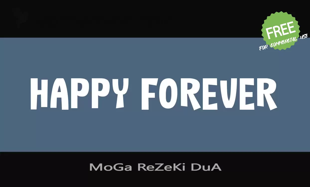 「MoGa-ReZeKi-DuA」字体效果图