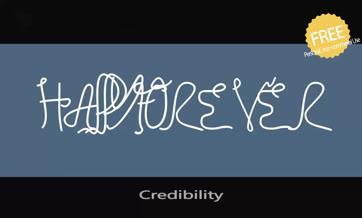 Font Sample of Credibility