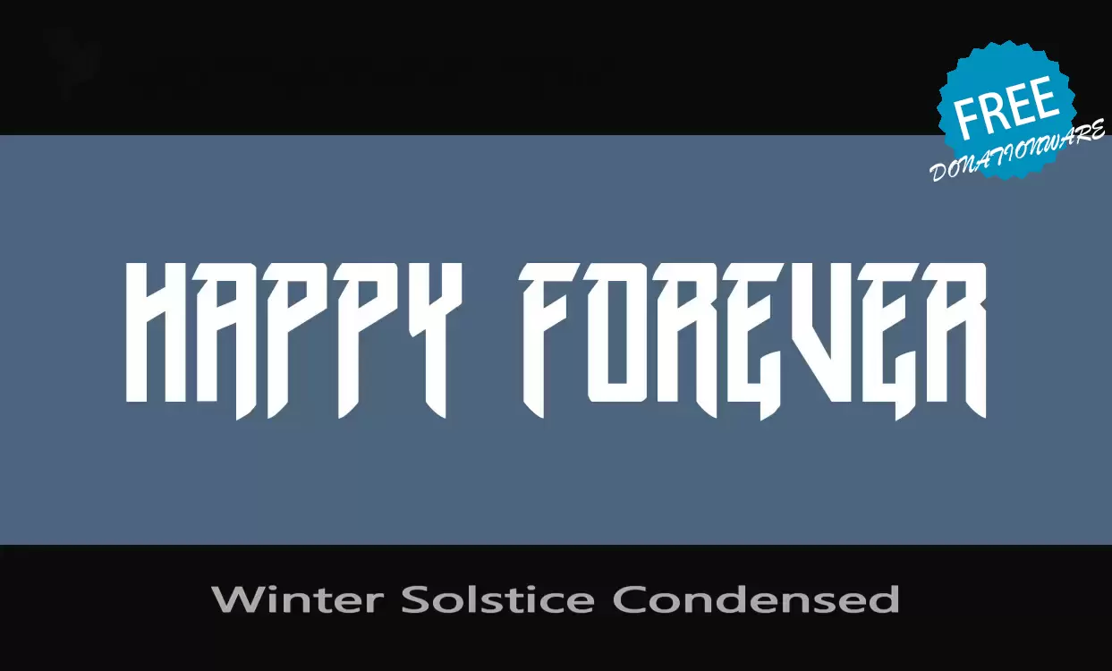 「Winter-Solstice-Condensed」字体效果图