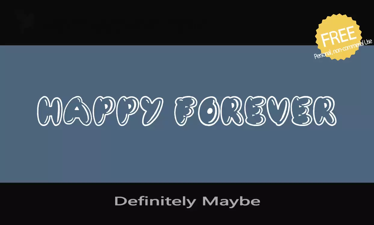 Font Sample of Definately-Maybe