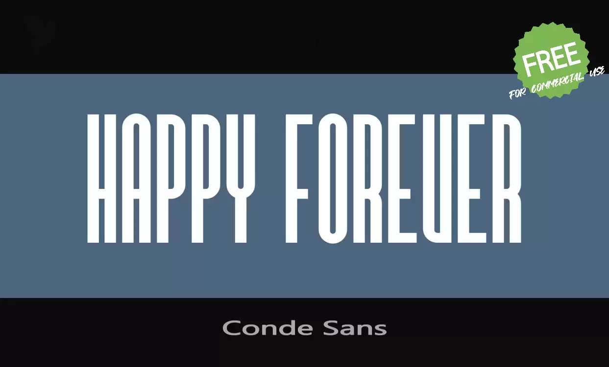 「Conde-Sans」字体效果图