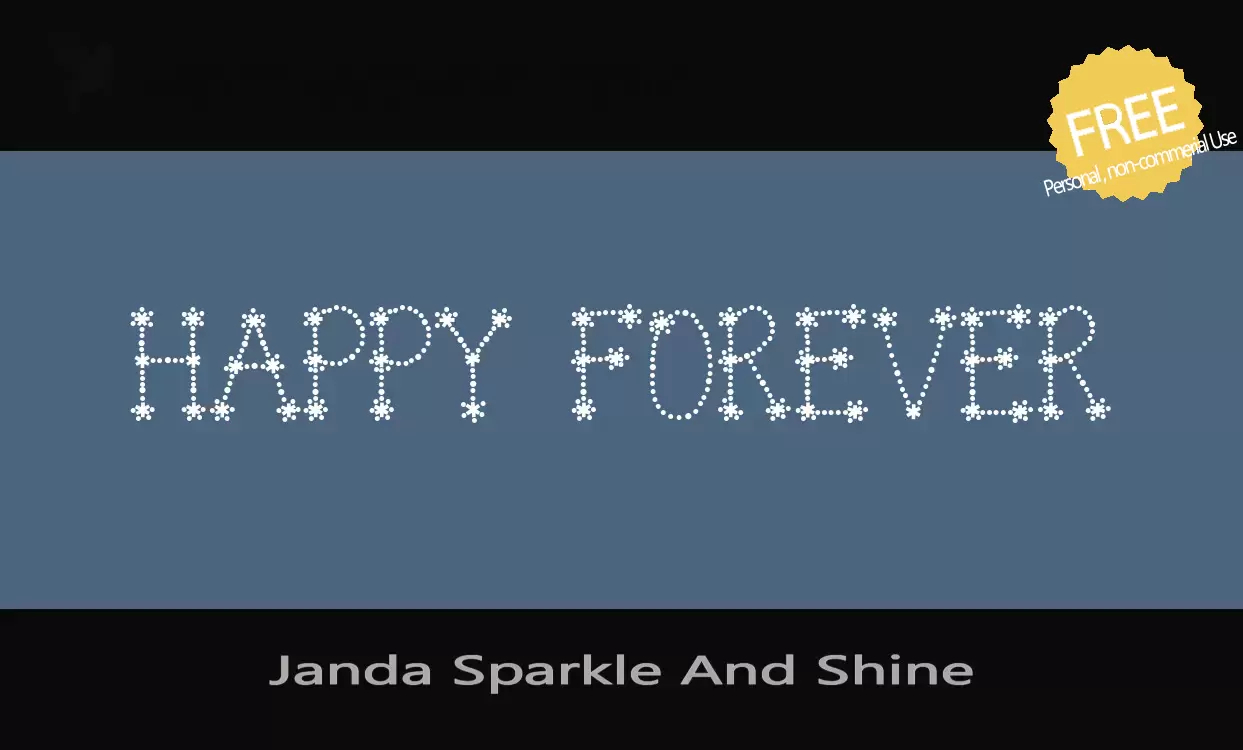 Font Sample of Janda-Sparkle-And-Shine