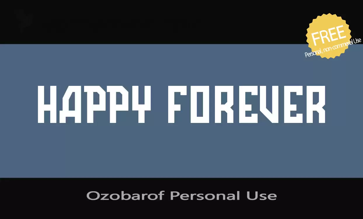 「Ozobarof-Personal-Use」字体效果图