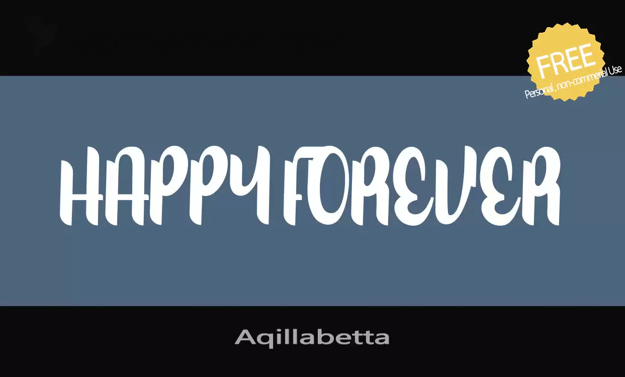 「Aqillabetta」字体效果图